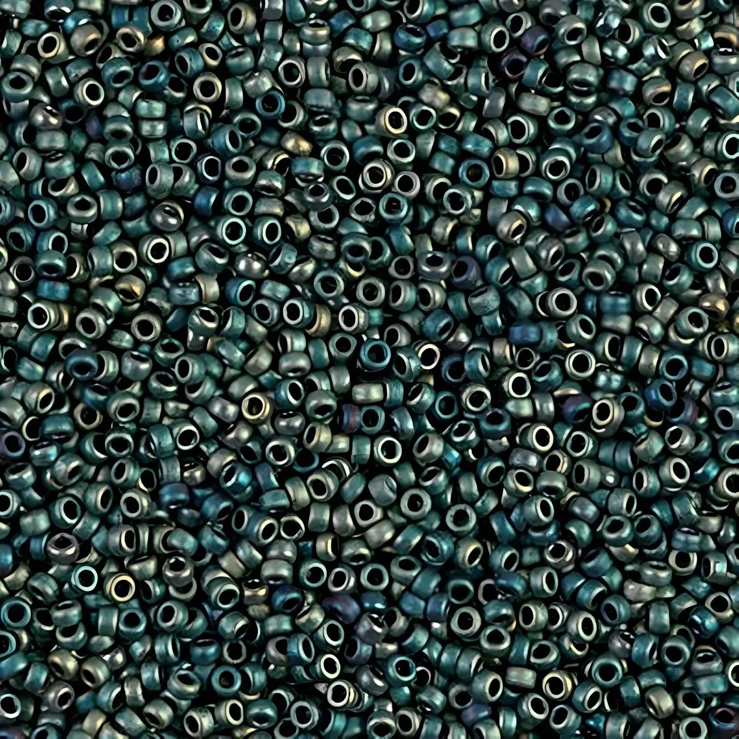 Miyuki Round Seed Beads Size 15/0 Matte Metallic Patina Iris 8.2GM